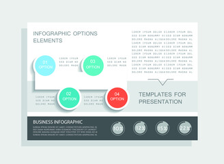 Elements for business data visualization, Modern infographic design, vector set templates