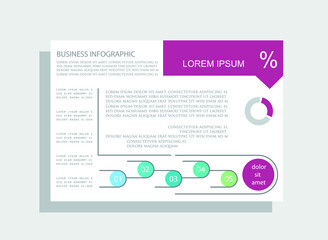 Elements for business data visualization, Modern infographic design, vector set templates