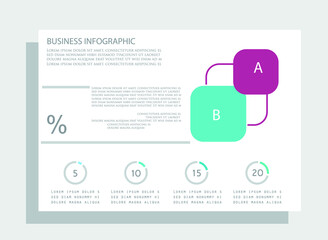 Elements for business data visualization, Modern infographic design, vector set templates