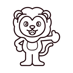 Lion Good Thumbs Up Color Pages