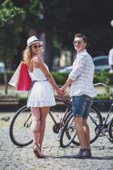 Couple with bicycles