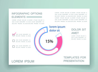 Elements for business data visualization, Modern infographic design, vector set templates