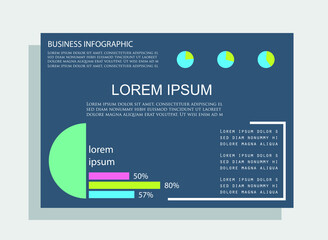 Naklejka premium Elements for business data visualization, Modern infographic design, vector set templates