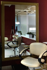 Modern beauty salon and spa treatments, spacious room with modern design