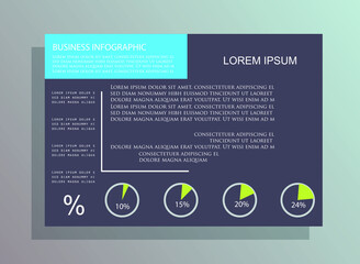 Elements for business data visualization, Modern infographic design, vector set templates