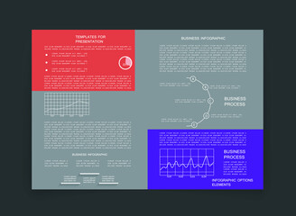 Elements for business data visualization, Modern infographic design, vector set templates