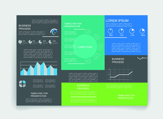 Elements for business data visualization, Modern infographic design, vector set templates