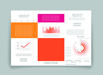 Elements for business data visualization, Modern infographic design, vector set templates