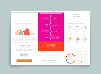 Elements for business data visualization, Modern infographic design, vector set templates
