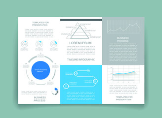 Elements for business data visualization, Modern infographic design, vector set templates