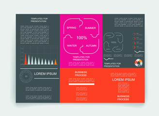 Elements for business data visualization, Modern infographic design, vector set templates