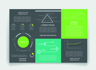 Elements for business data visualization, Modern infographic design, vector set templates