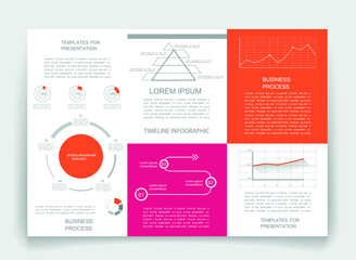 Elements for business data visualization, Modern infographic design, vector set templates