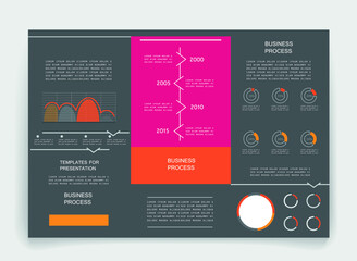 Elements for business data visualization, Modern infographic design, vector set templates