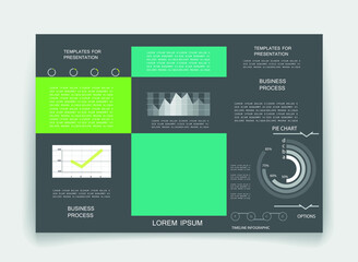 Elements for business data visualization, Modern infographic design, vector set templates