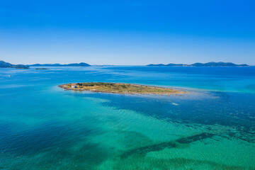 Amazing islands on Adriatic sea in Croatia, near town of Pakostane