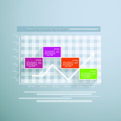 Elements for business data visualization, Modern infographic design, vector set templates