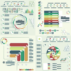 Elements for business data visualization, Modern infographic design, vector set templates