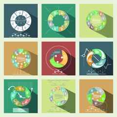 Elements for business data visualization, Modern infographic design, vector set templates