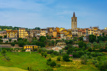 Country landscape near Appignano del Tronto, Marche, Italy