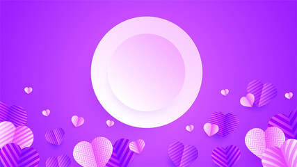 Lovely Glow White blue Papercut style design background