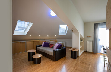 Interior of a loft living room
