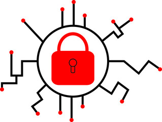 einfaches geschütztes System Vektor-Symbol