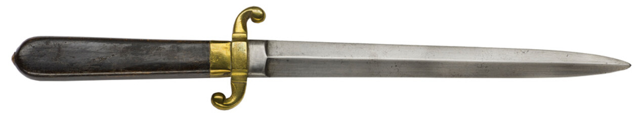 historical edged weapon cutlass on white background