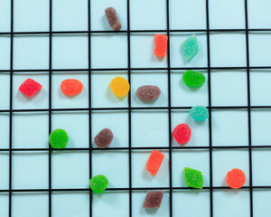 Yupi or often referred to as jelly is a snack that many children or adults like. Besides that, Yupi has a sweet and delicious taste that attracts everyone's attention. Focus blur.