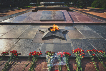 Eternal flame at the Heroes Alley in Volgograd