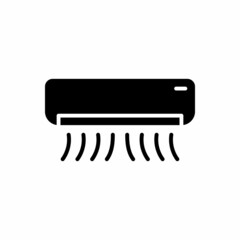 air conditioner solid icon vector