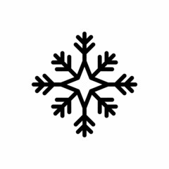 snowflake line icon vector
