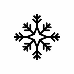 snowflake line icon vector
