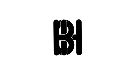 bh hb b h initial letter logo