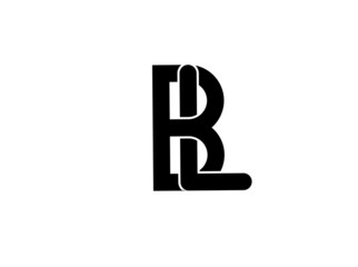 bl lb l b initial letter logo
