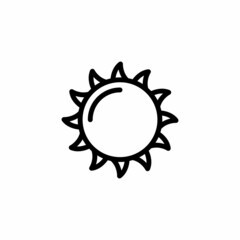 Sun icon in vector. Logotype