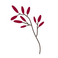 Doodle red line art barberry for fabrics and textiles and linens 