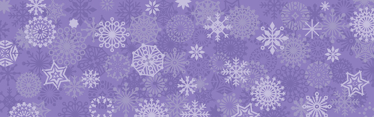 Vector illustration background from snowflakes. Purple. For a poster, a substrate for your design, there is a place for an inscription.