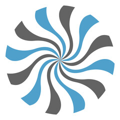 Obraz premium Color swirl logo. Blue and gray spiral shapes