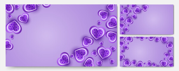 Sweet purple Papercut style design background