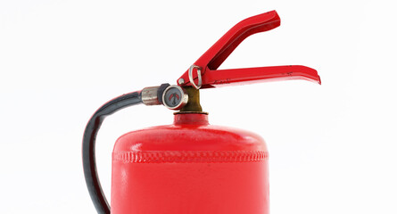 Fire extinguishers isolated on white background. 3D render