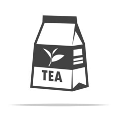 Tea packaging bag icon transparent vector isolated