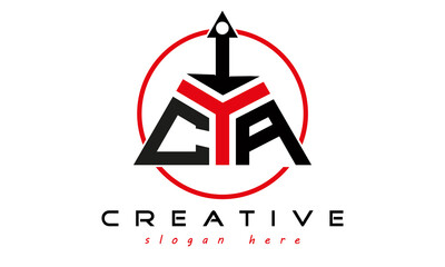 Fototapeta triangle badge with circle CIA letter  logo design vector, business logo, icon shape logo, stylish logo template
 obraz