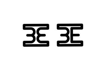 be eb b e initial letter logo