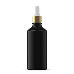 100ml 3 oz black glass dropper bottle. Isolated