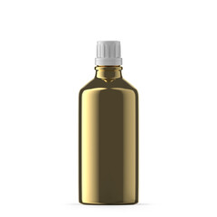 100ml 3 oz gold glass essential oil bottle. Isolated