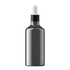 100ml 3 oz silver glass dropper bottle. Isolated