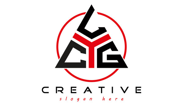 triangle badge with circle CLG letter  logo design vector, business logo, icon shape logo, stylish logo template
