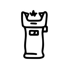 stun gun taser line vector doodle simple icon