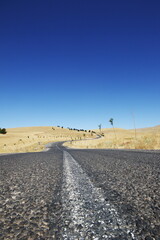 road to Gobeklitepe where the world's first and biggest temple is located